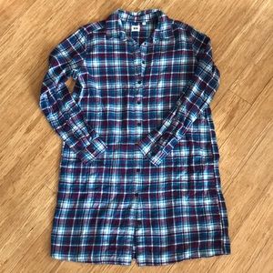 Uniqlo Flannel Button Down Dress